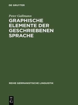cover image of Graphische Elemente der geschriebenen Sprache